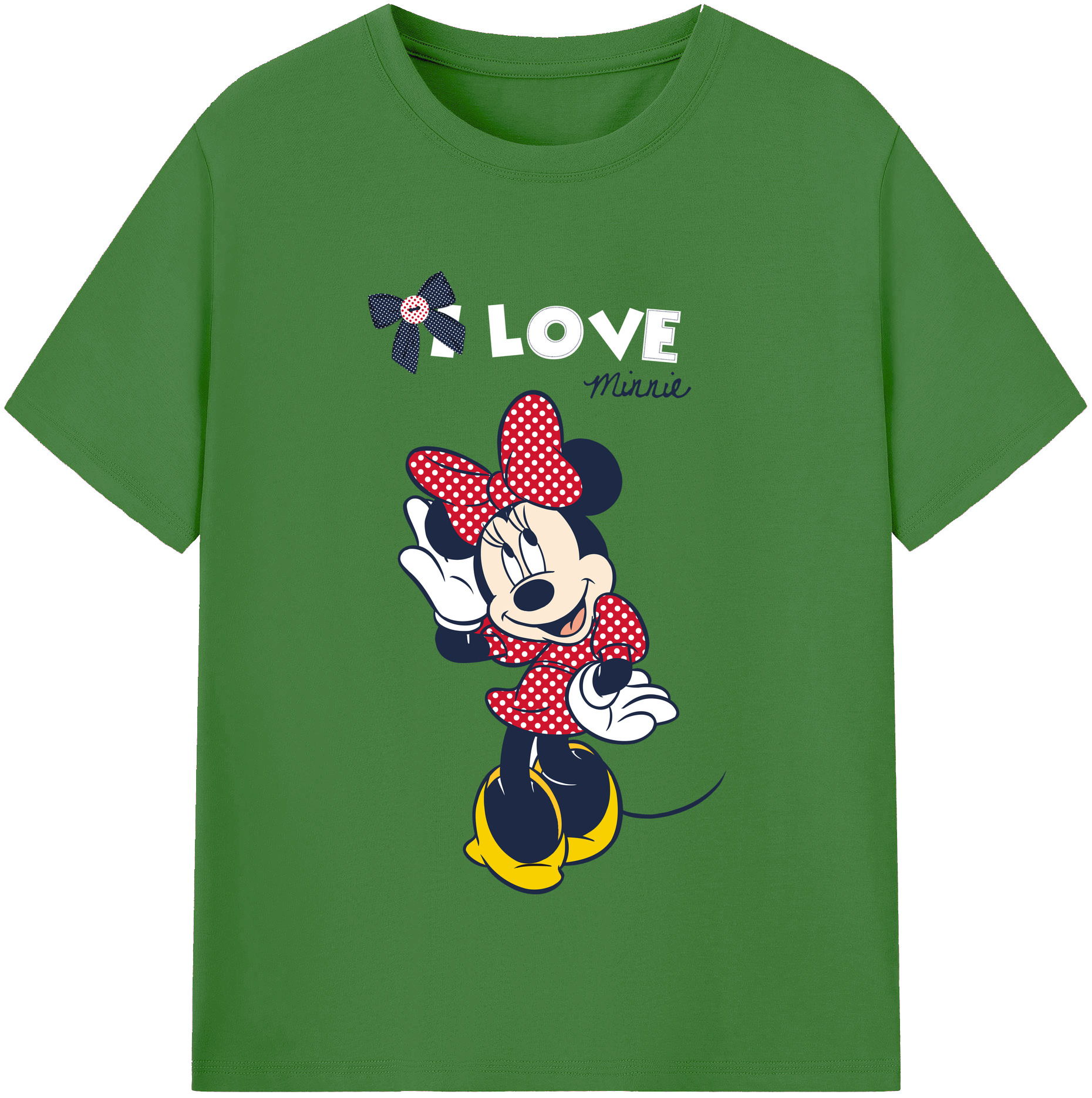 （画像用） ミッキーマウス Mickey Mouse レディースカジュアルプリントTシャツ（綿100％）